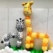 Giraffe and Zebra Balloon Sculpture for Baby Showers