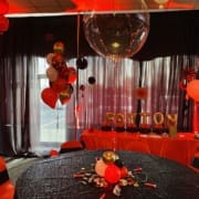 red lighted centerpiece