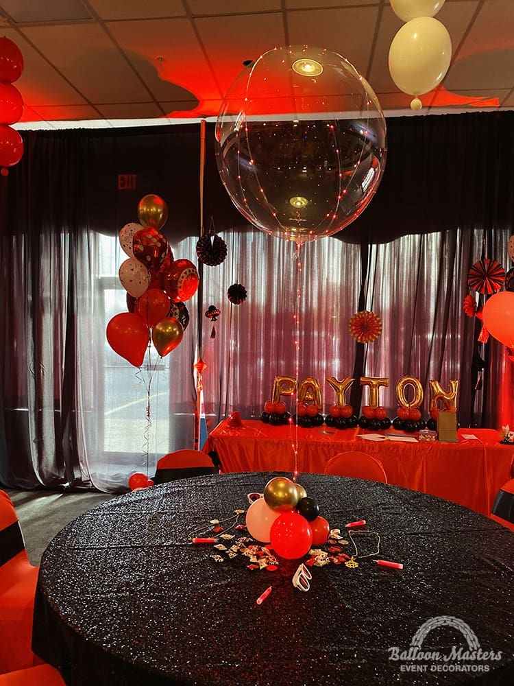 red lighted centerpiece